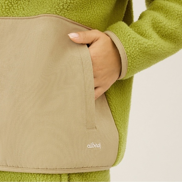 Allbirds Fleece Womens Small Sherpa Pop Over Outdoors Athletic Gym Hiking Fit - Picture 5 of 13
